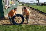 Arbeitseinsatz am Sportplatz