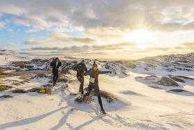 Midnight Icefjord Marathon in Grönland