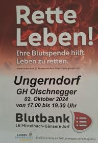 Mobile Blutspendeaktion in Ungerndorf