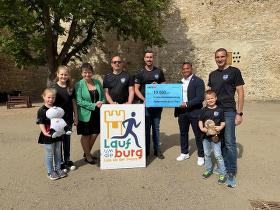 Lauf um die Burg - Spendengeldübergabe - 2.000,- Euro für die Kinderkrebsforschung