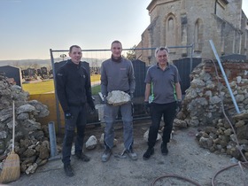 Sanierung Friedhofsmauer Fallbach