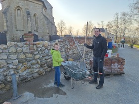 Sanierung Friedhofsmauer Fallbach